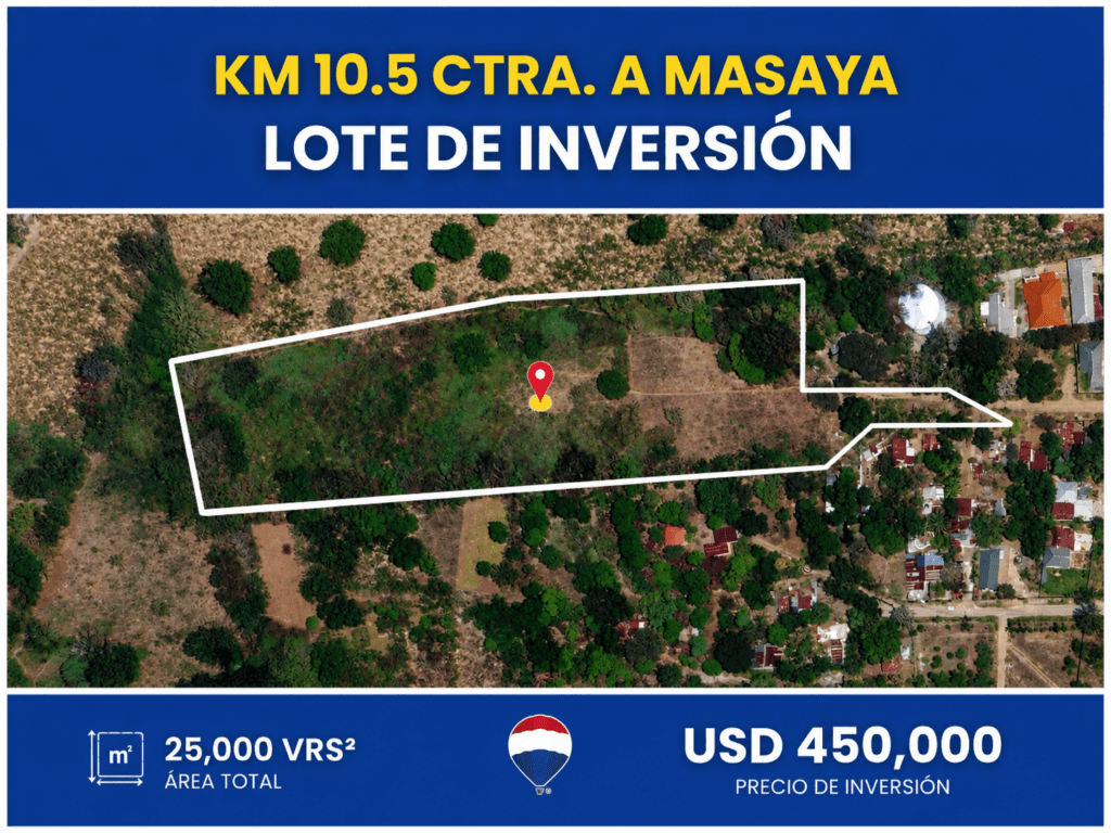 Lote de Inversión en Km 10.5 de Ctra. a Masaya