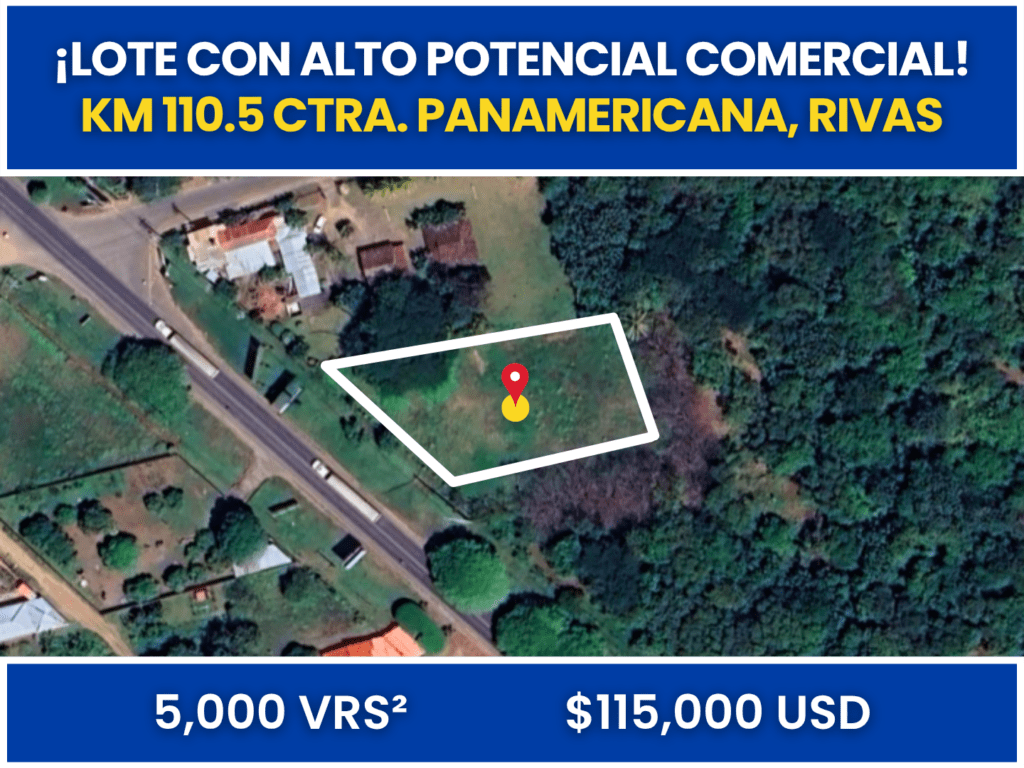 Lote Estratégico sobre Carretera Panamericana en Rivas